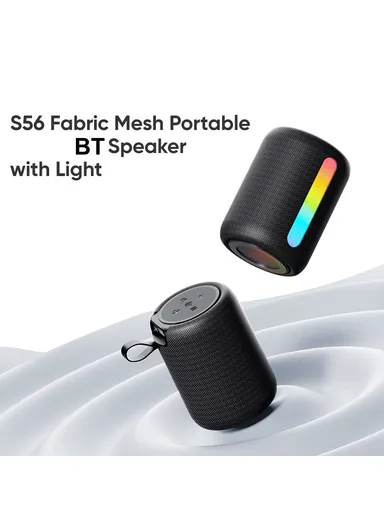 Fabric Mesh BT Speaker with Ambient Light Stereo Sound Multi-Connection Portable Speaker S56