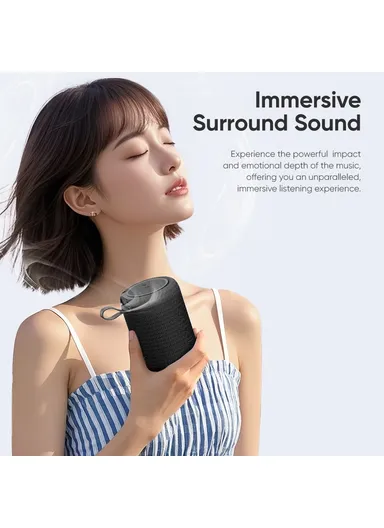 Fabric Mesh BT Speaker with Ambient Light Stereo Sound Multi-Connection Portable Speaker S56