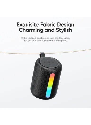 Fabric Mesh BT Speaker with Ambient Light Stereo Sound Multi-Connection Portable Speaker S56