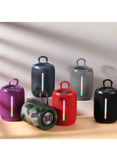Portable Wireless Subwoofer Bluetooth-compatible Mini Speaker with Hanging Loop TG679 - Blue