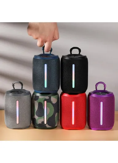 Portable Wireless Subwoofer Bluetooth-compatible Mini Speaker with Hanging Loop TG679 - Blue