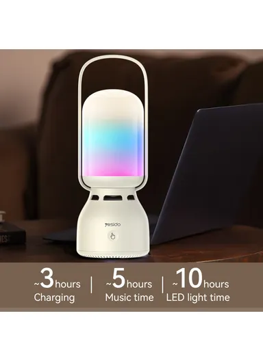 Outdoor Bluetooth-Compatible Speaker Portable Wireless Music Player with 11 Lighting Modes YSW26 