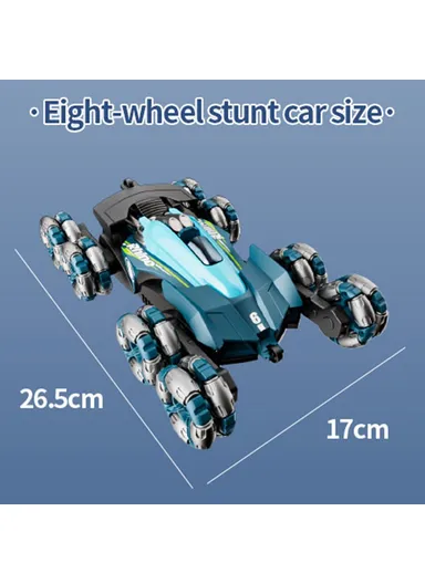 Spray RC Car Model Remote Control Stunt Vehicle with LED Light, 2 Batteries 4DRC Y6 8WD - Red