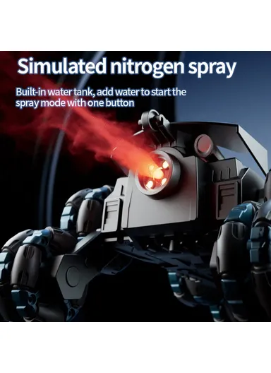 Spray RC Car Model Remote Control Stunt Vehicle with LED Light, 2 Batteries 4DRC Y6 8WD - Red