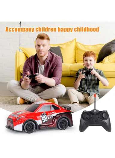 24 2WD Remote Control Racing Car Children Toy RC Car with Cool Light - Red Q240 1 