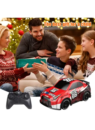 24 2WD Remote Control Racing Car Children Toy RC Car with Cool Light - Red Q240 1 