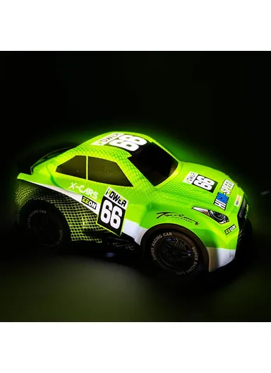 24 2WD Remote Control Racing Car Children Toy RC Car with Cool Light - Green Q240 1 