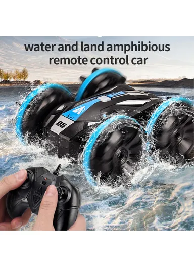 2.4G Remote Control Car Double-sided Tumbling Four-wheel Amphibious Stunt RC Car Children Toy Q113 