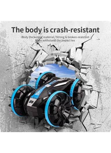 2.4G Remote Control Car Double-sided Tumbling Four-wheel Amphibious Stunt RC Car Children Toy Q113 