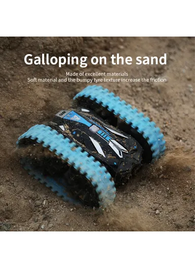 2.4G Remote Control Car Double-sided Tumbling Four-wheel Amphibious Stunt RC Car Children Toy Q113 