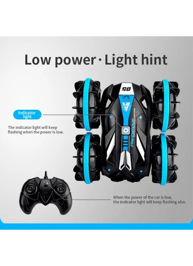 2.4G Remote Control Car Double-sided Tumbling Four-wheel Amphibious Stunt RC Car Children Toy Q113 