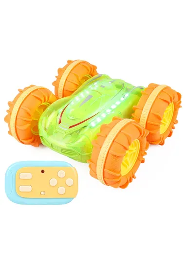 2.4G Remote Control Stunt Car Amphibious Vehicle with 7 Color LED Lights (CE / CPC / EN71 / ASTM / CPSIA Certified) JC014  - Transparent Green