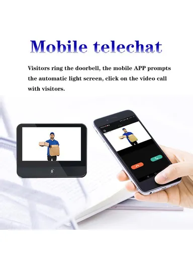 4.3-inch WiFi Peephole Door Viewer Night Vision Motion Detection 1080P Door Camera S52 