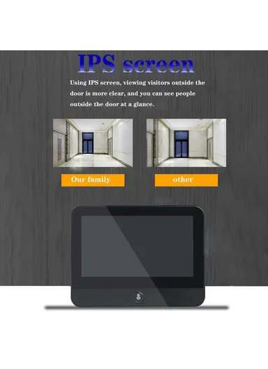 4.3-inch WiFi Peephole Door Viewer Night Vision Motion Detection 1080P Door Camera S52 