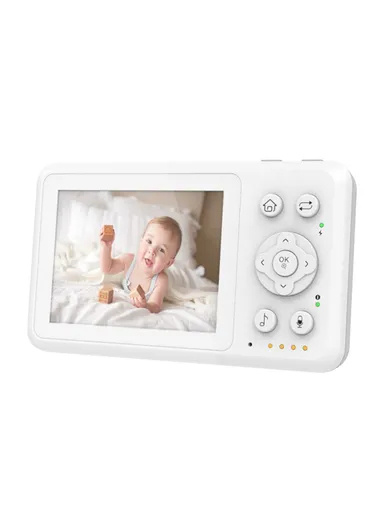 3.2-inch LCD Baby Monitor 2 Way Voice Built-in Lullabies Home Baby Security Camera D031 - Blue / EU Plug