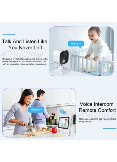 Baby Monitor 2.8 inch Indoor Security Camera Two-Way Audio, Lullabies - EU Plug ABM900