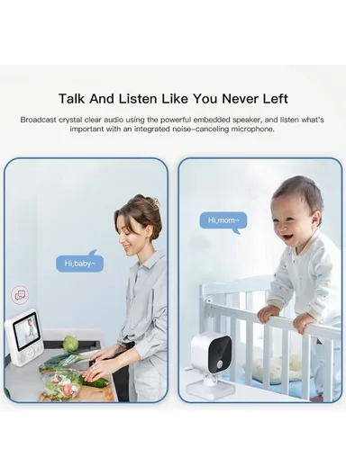 Baby Monitor 2.8 inch Indoor Security Camera Two-Way Audio, Lullabies - EU Plug ABM900
