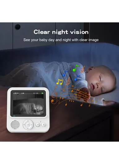 Baby Monitor 2.8 inch Indoor Security Camera Two-Way Audio, Lullabies - EU Plug ABM900
