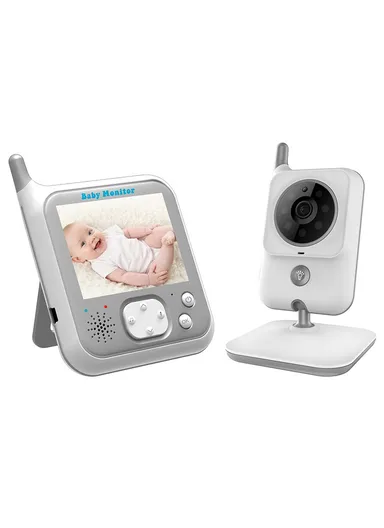 Baby Safety Monitor 3.2-inch Wireless Digital Monitor Two-way Intercom Room Temperature Detection - EU Plug VB607