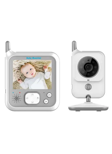Baby Safety Monitor 3.2-inch Wireless Digital Monitor Two-way Intercom Room Temperature Detection - EU Plug VB607