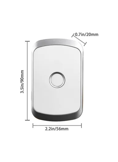 Smart Home Wireless Pager Doorbell Old Man Emergency Alarm 80m Remote Waterproof Wireless Chime Bell EU Plug C20 - Black