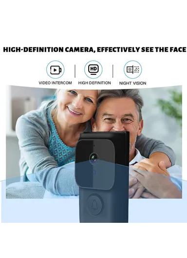 2.4G Transmission 3.5 Inch IPS Screen Two-Way Audio Night Vision HD Video Doorbell Kit for Home Security Y8-KP1 - Black
