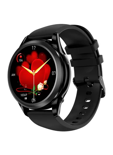 Women TWS Earphones Smart Watch 2 in 1 Bluetooth-compatible Call Music Heart Rate Monitoring Watch X17 - Black