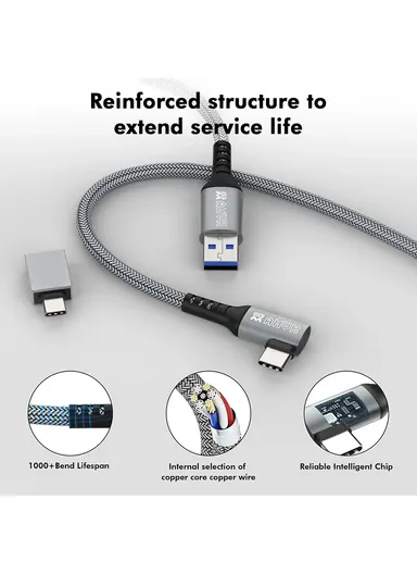 5m Link Cable for Oculus Quest  /  Quest 2  /  Pico Neo2  /  Neo3 VR Headset 5Gbps High-Speed Data Transfer Fast Charger Cord - Grey