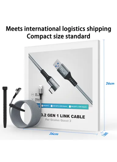 5m VR Headset Data Cable Elbow Type-C High-Speed USB3.2 Braided Charging Cord TYLC2 