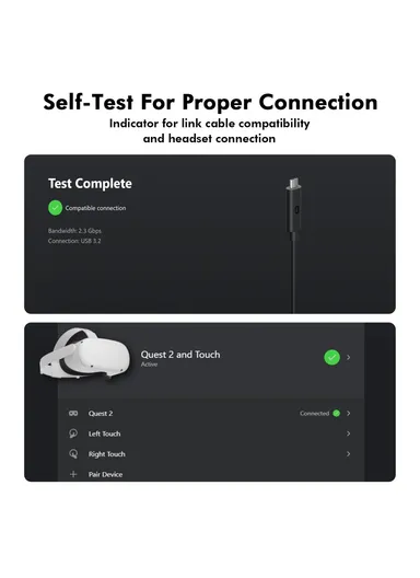 5m VR Headset Data Cable Elbow Type-C High-Speed USB3.2 Braided Charging Cord TYLC2 