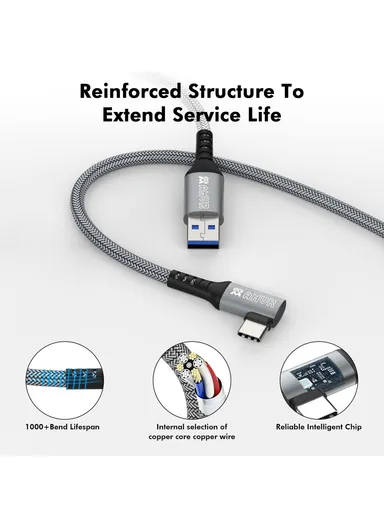 5m VR Headset Data Cable Elbow Type-C High-Speed USB3.2 Braided Charging Cord TYLC2 