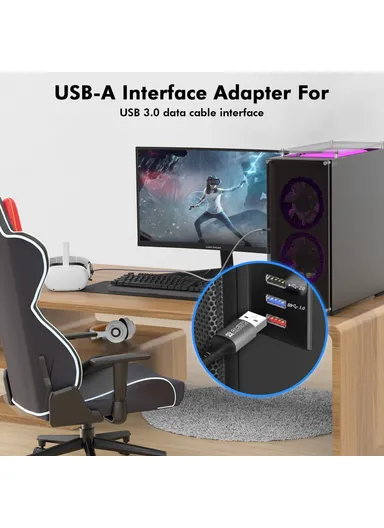 5m VR Headset Data Cable Elbow Type-C High-Speed USB3.2 Braided Charging Cord TYLC2 