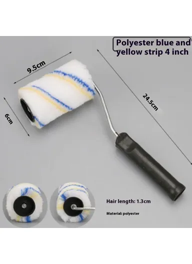 4 Inch Paint Roller Polyester Brush for Latex  /  Oil Paint Corner Edge Roller Brush