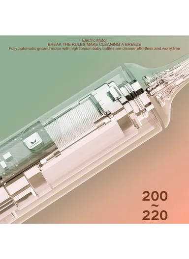 4-in-1 Electric Baby Bottle Brush Set Nipple Brush Straw Cleaner Brush Cleaning Set (BPA-Free, No FDA Certificate) - Orange