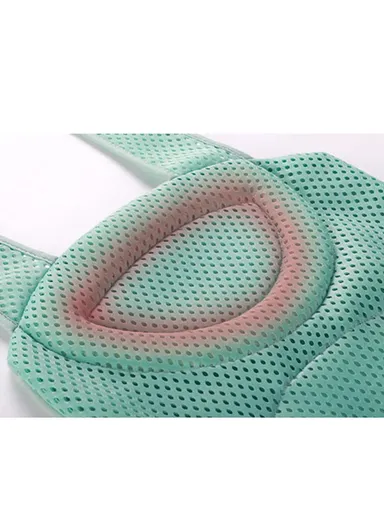 Newborn Baby Bath Seat Support Net Bathtub Sling Shower Mesh Bathing Cradle - Green