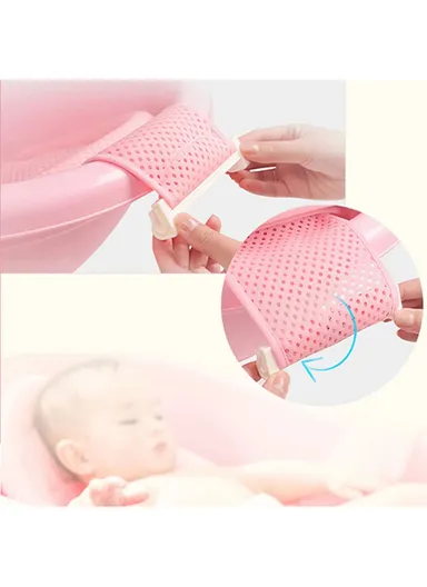Newborn Baby Bath Seat Support Net Bathtub Sling Shower Mesh Bathing Cradle - Green