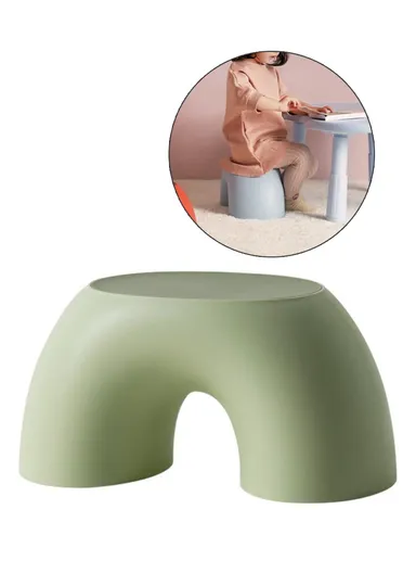 Children's Stool Simple Small Home Round Smooth Comfortable Non-slip Durable Shoe Changing Stool Chair - Green