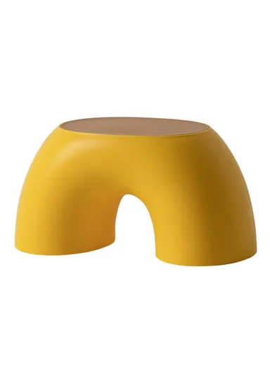Children's Stool Simple Small Home Round Smooth Comfortable Non-slip Durable Shoe Changing Stool Chair - Yellow