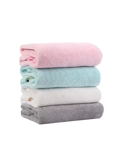 90x90cm Newborn Baby Bath Towel Soft Absorbent Cartoon Hooded Bathrobe Blanket Infant Towel - Green