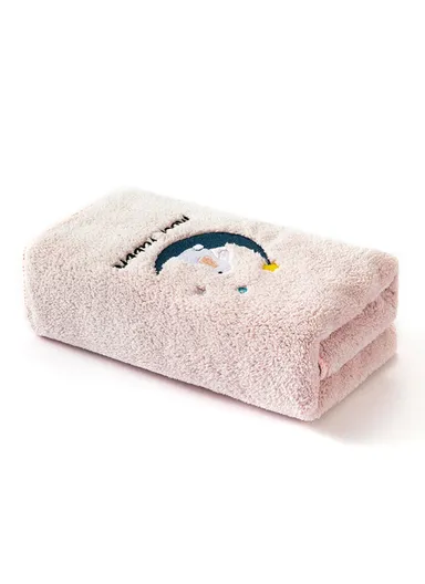 Thickened Towel Ultra Soft Absorbent Towel Newborn Bath Face Towel Baby Washcloths - Pink