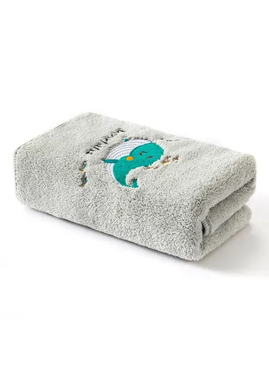 Thickened Towel Ultra Soft Absorbent Towel Newborn Bath Face Towel Baby Washcloths - Grey