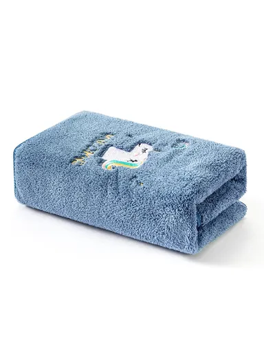 Thickened Towel Ultra Soft Absorbent Towel Newborn Bath Face Towel Baby Washcloths - Blue