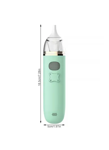 Infant Nasal Aspirator Baby Silicone Electric Nose Aspirator Baby Nose Sucker Automatic Nose Cleaner - Green