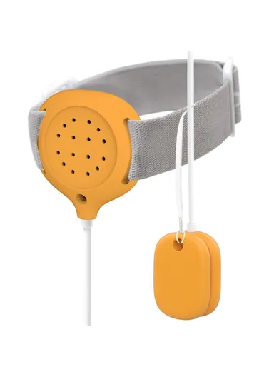 Magnetic Bedwetting Sensor Monitor for Kids Wired Night Pee Alarm with Sound and Vibration H-01A - Orange