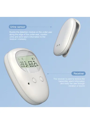 Wireless Detachable Bedwetting Alarm for Infants  /  Elderly 3 Modes Nighttime Urine Sensor (With Display Screen) TXQ-01