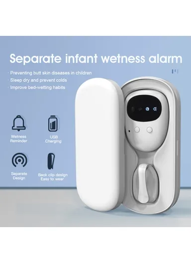 Wireless Detachable Bedwetting Alarm for Infants  /  Elderly 3 Modes Nighttime Urine Sensor (With Black Screen) TXQ-02