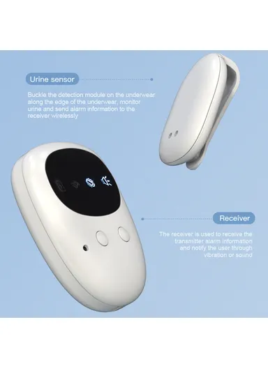 Wireless Detachable Bedwetting Alarm for Infants  /  Elderly 3 Modes Nighttime Urine Sensor (With Black Screen) TXQ-02