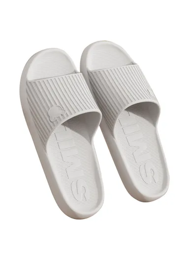 1 Pair Ultra-light Bathroom Slippers Foldable Shower Shoes - Grey / 44-45