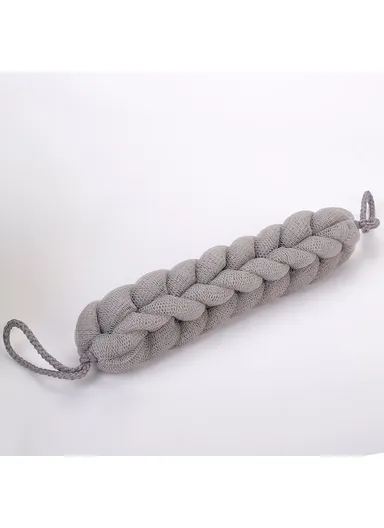 PE Bath Loofah Shower Sponge Soft Mesh Body Scrubber Long Strip Loofah DY17011 - Grey