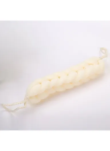 PE Bath Loofah Shower Sponge Soft Mesh Body Scrubber Long Strip Loofah DY17011 - Beige
